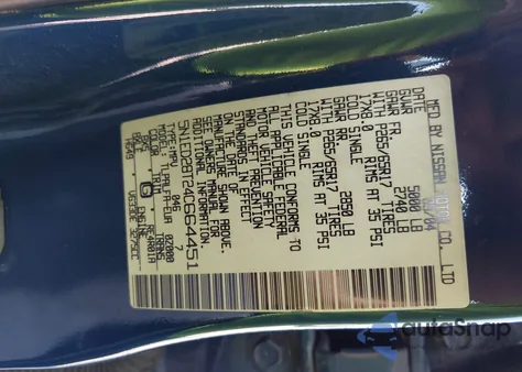 2004 Nissan Xterra Se from USA, damaged, VIN 5N1ED28T24C664451